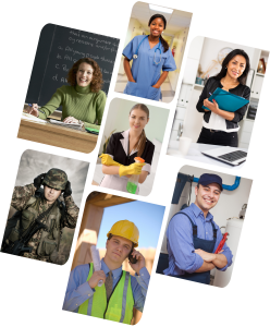 Image différents métier, Bilan de compétences Perform&Vous certifié Qualiopi éligible CPF